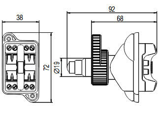Переключатель освещения Bartec ComExflex 07-3363-4 