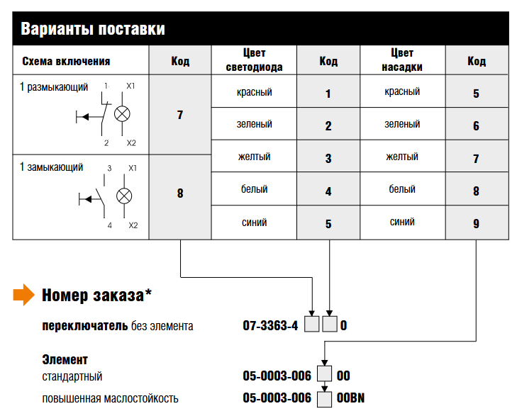 Переключатель освещения Bartec ComExflex 07-3363-4 