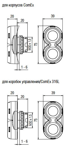 Управляющие насадки Bartec ComEX для зон 1 и 21