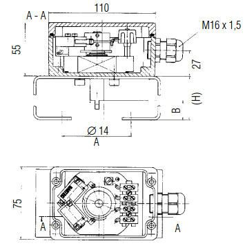 Датчик границы Bartec для зон 1+2 и 21+22