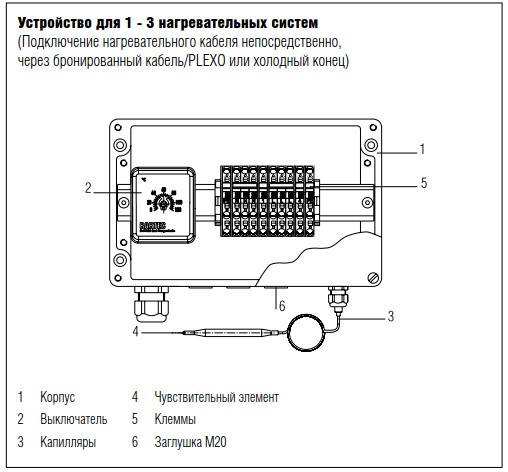 Устройство для 1 - 3 нагревательных систем