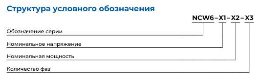 Косинусные конденсаторы CHINT NWC6 структура условного обозначения 